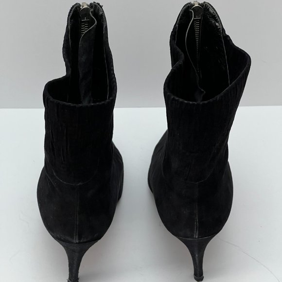 Xavier Danaud Italian Black Leather Boots Size 38 Italy Zipper Zip Up US 7 - Picture 6 of 11